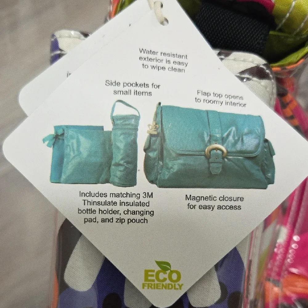 Beautiful KALENCON DIAPER BAG WITH 3 PC SET INCLUDED